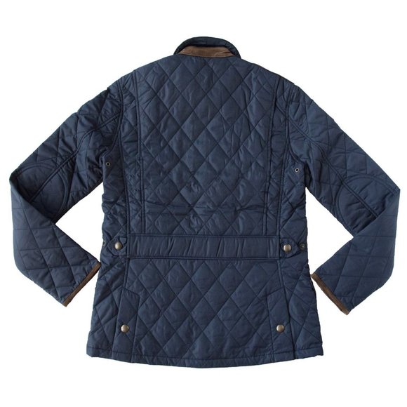 NEW $365 Polo Ralph Lauren Womens Equestrian Jacket! Small  Navy  Brown Trim - Picture 2 of 5